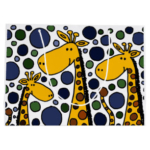 Funny Giraffe Family Abstract Gift Bag