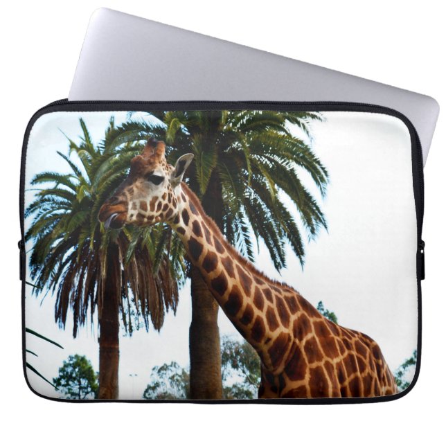 Funny Giraffe Giving A Raspberry, Laptop Sleeve (Front)