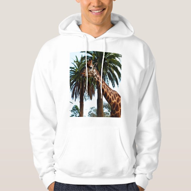 Funny Giraffe Giving A Raspberry, Mens Hoodie (Front)