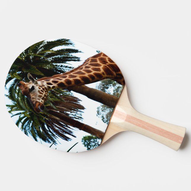 Funny Giraffe Giving A Raspberry,  Ping Pong Paddle (Side)
