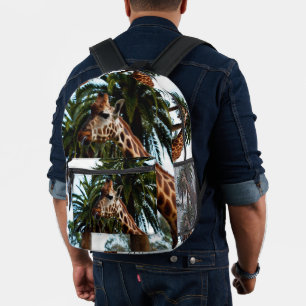 Funny Giraffe Giving A Raspberry,  Printed Backpack