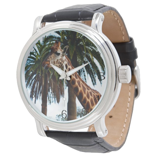 Funny Giraffe Giving A Raspberry, Watch (Angled)