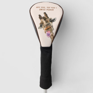 Funny Giraffe Golf Head Cover Custom Text