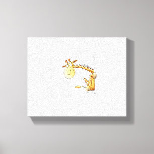 Funny Giraffe I Cute Cartoon Wild Animal Lover Fun Canvas Print