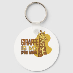 Funny Giraffe is my Spirit Animals Keychain