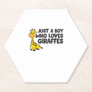 Funny Giraffe Lover Giraffe Skateboard  Paper Coaster
