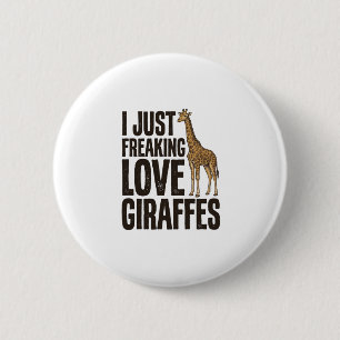 Funny Giraffe Lover Vintage Engraving Shirt Design 2 Inch Round Button