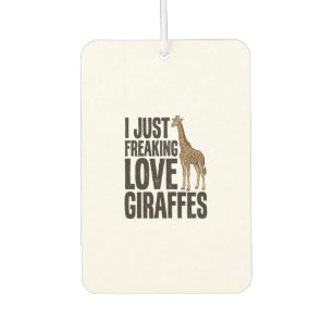 Funny Giraffe Lover Vintage Engraving Shirt Design Air Freshener