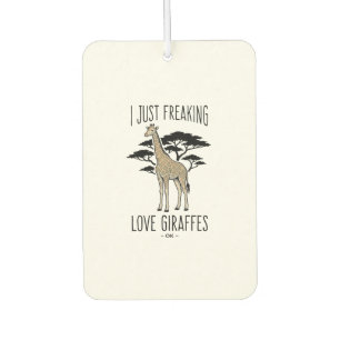 Funny Giraffe Lover Vintage Engraving Shirt Design Air Freshener