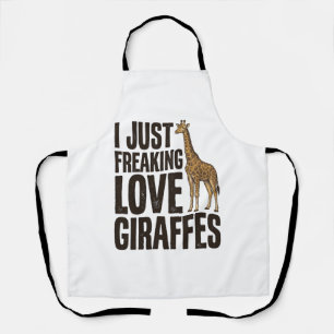 Funny Giraffe Lover Vintage Engraving Shirt Design Apron