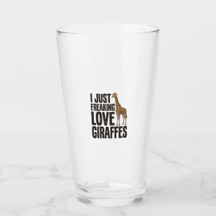 Funny Giraffe Lover Vintage Engraving Shirt Design Glass