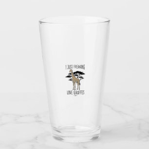 Funny Giraffe Lover Vintage Engraving Shirt Design Glass