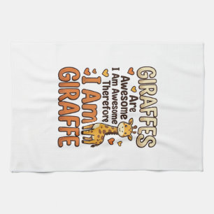 Funny Giraffe Lover Vintage Engraving Shirt Design Kitchen Towel