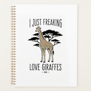 Funny Giraffe Lover Vintage Engraving Shirt Design Planner