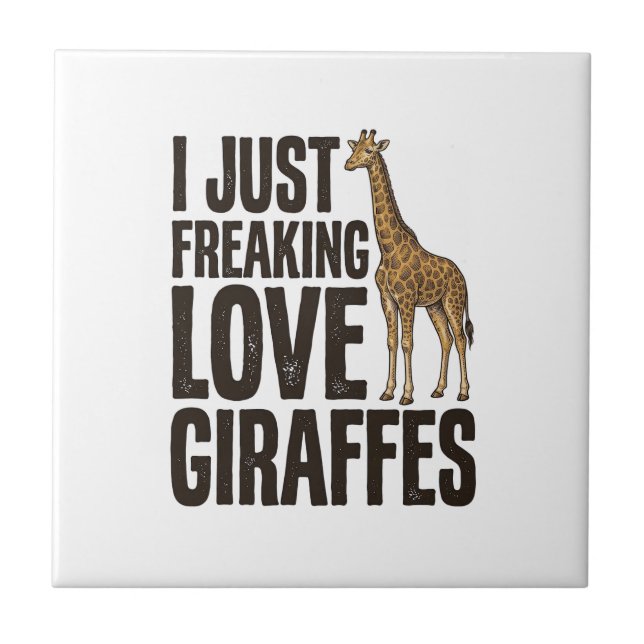Funny Giraffe Lover Vintage Engraving Shirt Design Tile (Front)