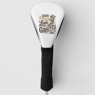 Funny Giraffe Lover Vintage Typography Shirt Desig Golf Head Cover