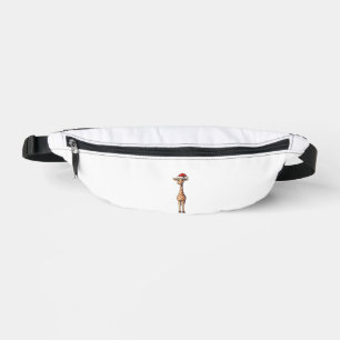 Funny Giraffe Lovers Christmas Pajama Giraffe Sant Fanny Pack