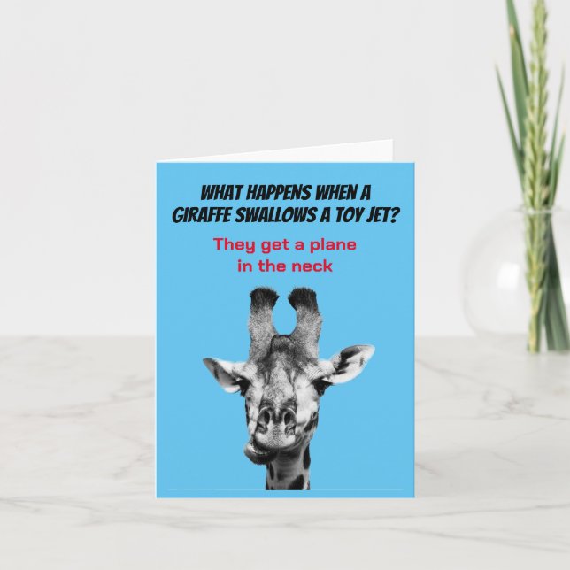 Funny Giraffe Papa Joke Carte de voeux (Devant)