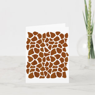 Funny Giraffe Pattern Lazy Halloween Costume Card