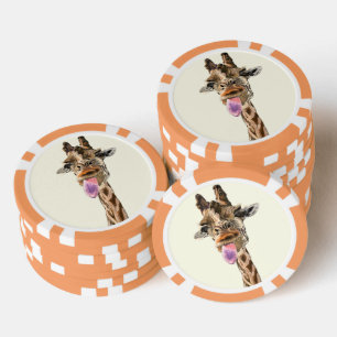 Funny Giraffe Poker Chips