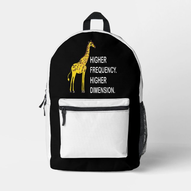 Funny Giraffe Pun Printed Backpack (Front)