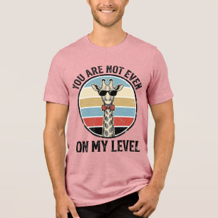 Funny Giraffe Quote Vintage Engraving T-Shirt Desi Tri-Blend Shirt