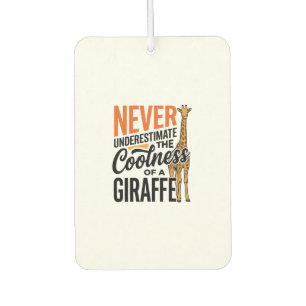 Funny Giraffe Quote Vintage Vector T-Shirt Design_ Air Freshener
