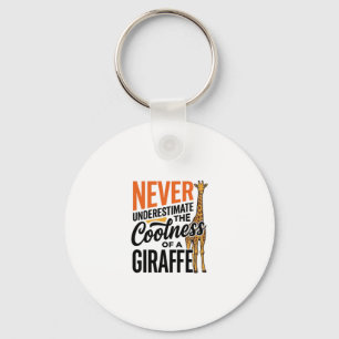 Funny Giraffe Quote Vintage Vector T-Shirt Design_ Keychain