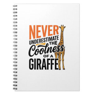 Funny Giraffe Quote Vintage Vector T-Shirt Design_ Notebook