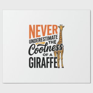 Funny Giraffe Quote Vintage Vector T-Shirt Design_ Wrapping Paper