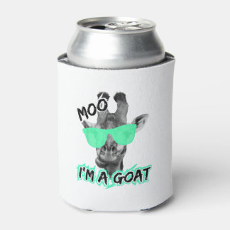 Funny Giraffe Shirt Moo I'm A Goat Cute Zoo Animal Can Cooler