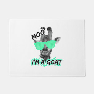 Funny Giraffe Shirt Moo I'm A Goat Cute Zoo Animal Doormat