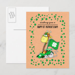 Funny Giraffe St. Patrick's Day Postcards