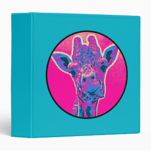 Funny Giraffe Sticking out his Tongue Binder
