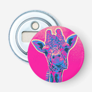 Funny Giraffe Sticking out his Tongue Bottle Opener