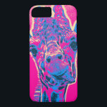 Funny Giraffe Sticking out his Tongue Case-Mate iPhone Case<br><div class="desc">A funny pose from a cute giraffe -  sticking out his tongue! Funky cheerful neon colours of pink and blue. Has a  fun sixties retro pop art feel to it.</div>