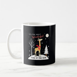 Funny Giraffe The Most Wonderful Time Christmas T- Coffee Mug