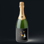 Funny Giraffe The Most Wonderful Time Christmas T- Sparkling Wine Label<br><div class="desc">Funny Giraffe The Most Wonderful Time Christmas T-Shirt - Shortcut (2)</div>
