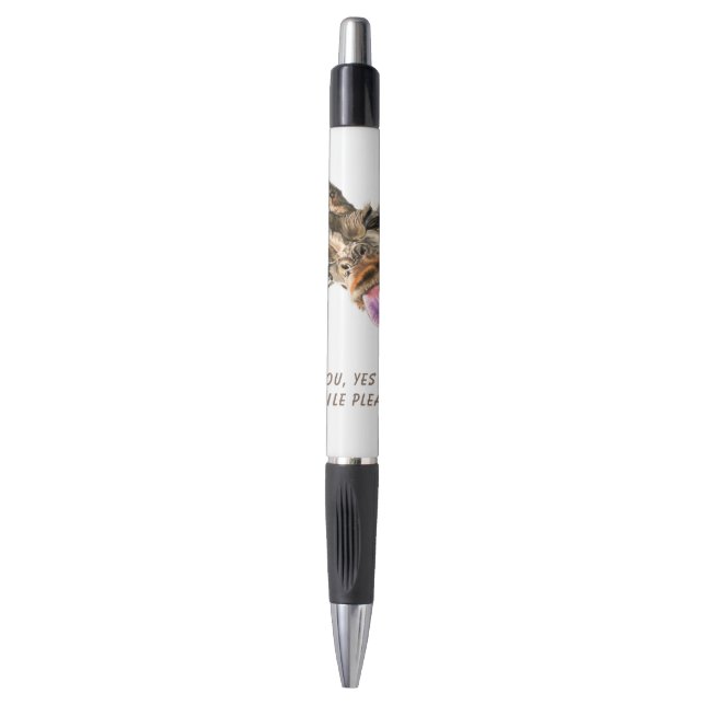 Funny Giraffe Tongue Out and Playful Wink - Smile  Pen (Front Vertical)