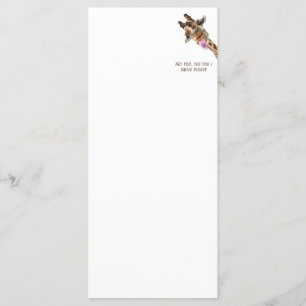 Funny Giraffe Tongue Out Playful Menu Smile 