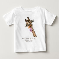 Funny Giraffe Tongue Out Playful Wink - Add Text