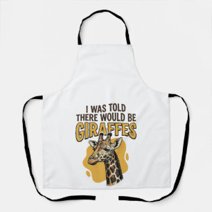 Funny Giraffe Vintage Engraving Shirt Design_1 Apron
