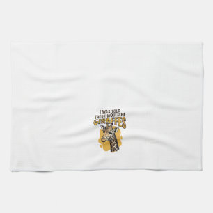 Funny Giraffe Vintage Engraving Shirt Design_1 Kitchen Towel