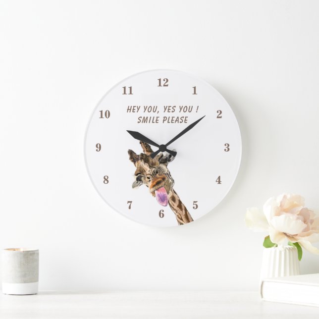 Funny Giraffe Wall Clock (Home)