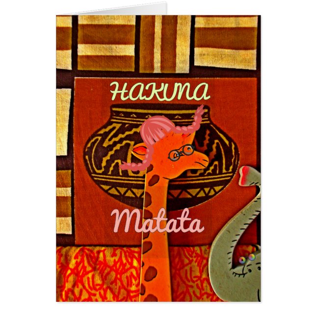 Funny Giraffe with cool text Hakuna Matata (Front)
