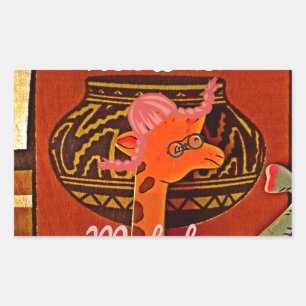 Funny Giraffe with cool text Hakuna Matata Design Sticker