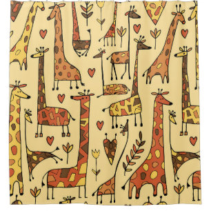 Funny giraffes sketch, seamless pattern your desig