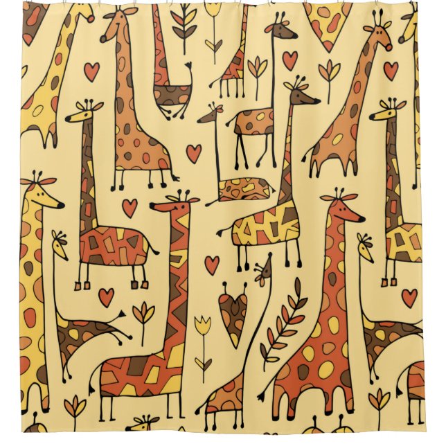 Funny giraffes sketch, seamless pattern your desig (Front)