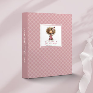 Funny Girl 10th Birthday Dusty Pink memory album Binder