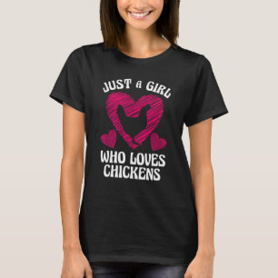 Funny Girl Chicken Design For Kids Women Mom Chick T-Shirt